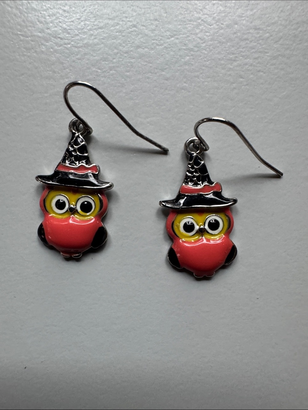 Cute Enamel Owl Witch Drop Earrings - Women Jewelry